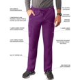 thumbnail image 3 of Adar Addition Scrubs for Men - Slim Leg Cargo Drawstring Scrub Pants - A6106 - Eggplant - XL, 3 of 8