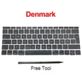 thumbnail image 1 of New Keycaps US UK Spain French Russian For Macbook Pro Retina 13" A1708 Keyboard Keys Replacement key cap 2016 2017 Denmark, 1 of 6