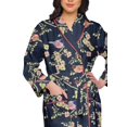 thumbnail image 4 of Moomaya Printed Long Robe With Pockets Cotton Bride Getting Ready Dress, 4 of 6