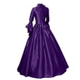 thumbnail image 2 of Robe Victorienne pour Femmes Costume d'Halloween Robe Princess Manches Évasées Cour Rétro Robes Grande Taille Robe de Bal Vintage, 2 of 4