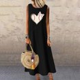 thumbnail image 2 of RKSTN Robes pour Femmes 2023 Mode Été Décontracté Col Rond Sans Manches Jupes Maxi Poches Vacances Couleur Unie Plage Longue Robe avec Imprimé Graphique, 2 of 4