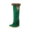 thumbnail image 2 of CHGBMOK Chaussures Longues Pointues à Enfiler en Velours de Neige Coton Chaud Solide Bottes de Chevalier Plates pour Femmes Mode Habillées en Liquidation, 2 of 4