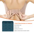 thumbnail image 3 of fastboy Extension Strap Bra Extender Buckle 3 Hook Women Accessories Practical Elastic Multicolor Clips Tight 3 Rows Underwear dark green, 3 of 4