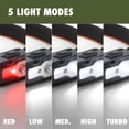 thumbnail image 3 of Ozark Trail 750 Lumen LED Headlamp – Multi-Color, Lightweight, Water Resistant, 5 Modes, 3 AAA Batteries Included – Gray/Orange, 3 of 8