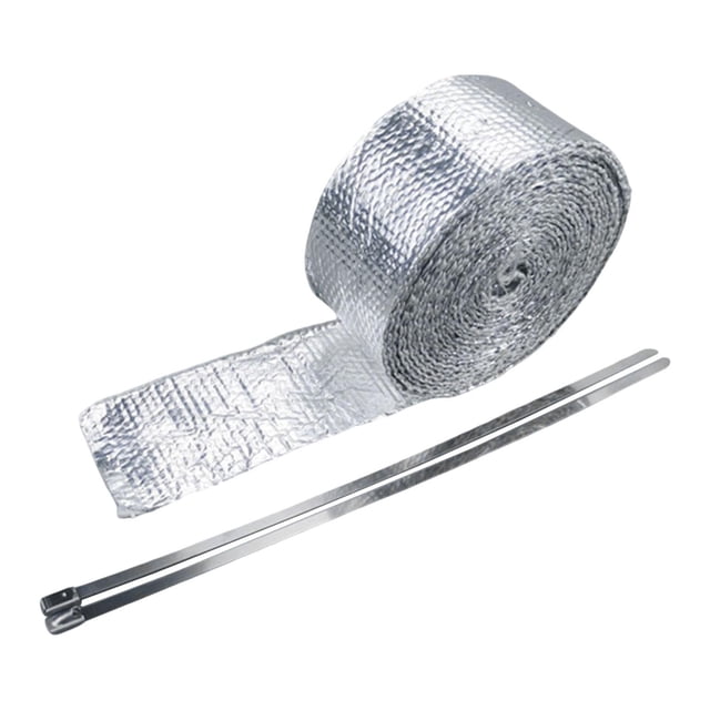 KLKCMS Ruban de Protection Thermique Double Face en Papier D\'aluminium et en Fibre de Verre, Résistant aux Hautes Températures, Multifonction et Auto - pour Fours et 1.5mmx50mmx5m