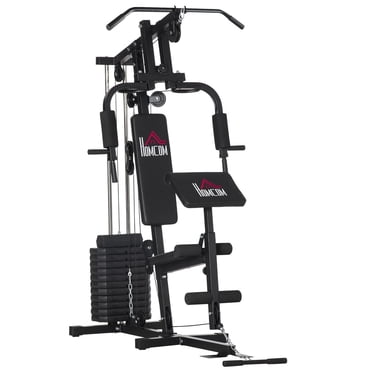 Soozier Multi Home Gym Machine w/ 143lbs Weights, Strength Training Equipment