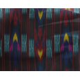 thumbnail image 4 of oneOone Georgette Viscose Tissu Rayé Ikat Tissu Imprimé 1 Yard 42 Inch Wide, 4 of 4