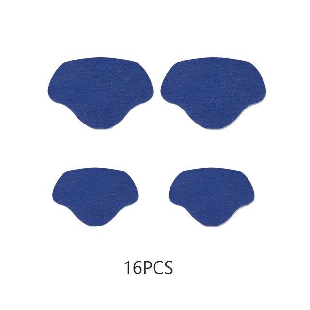 16 Pieces Microfiber Shoes Heal Microfiber Cloth Repair Patch Professional Self-adhesive Solid Color Sneaker Repairing Plate Tap Accessories Blue