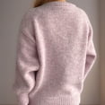 thumbnail image 2 of Besolor Sweaters for Women Fall Long Sleeve Casual Loose Knitted Solid Color Basic Pullover Sweater Tops, 2 of 3