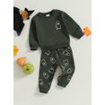 thumbnail image 3 of SUNSIOM Ensembles d'Automne pour Tout-Petits Filles Garçons, Imprimé Ghost, Chandails à Col Rond à Manches Longues et Pantalons Longs, Ensemble de Vêtements d'Halloween 2 Pcs, 3 of 9