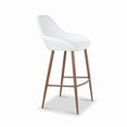 thumbnail image 2 of Plata Décor Tabouret en PU avec pieds en bois, 2 of 3