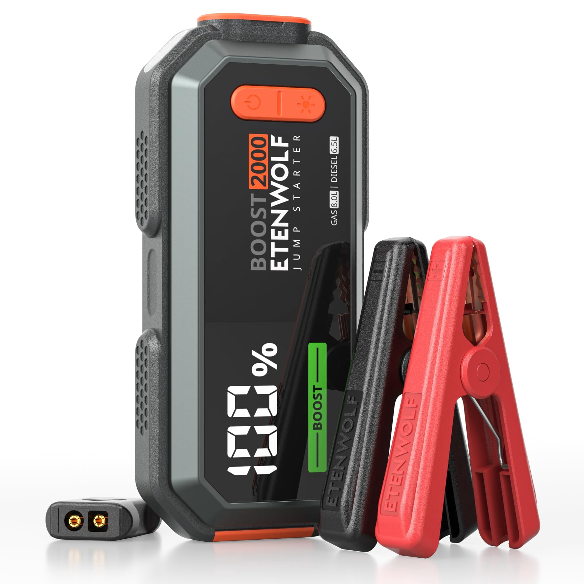 Car Battery Jump Starter Portable, 2000A Peak Jump Box- 12V Car Jump Starter for up to 8.0L Gas and 6.5L Diesel Engines, USB-C Po