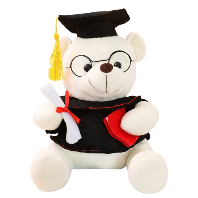Graduation Bear Plush with Cap & Gown, Commemorative Stuffed Animal for Academic Achievements, Soft Educational Gift