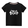 thumbnail image 2 of EGNMCR Blouses & Chemises à Manches Courtes Col Rond pour Tout-Petits Garçons Filles Mode Mignon Col Rond Imprimé Haut à Manches Courtes Blouse Fille, 2 of 5
