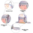 thumbnail image 3 of Kids' Night Lights Backpack One Shoulder Messenger Two Back Transparent Multipurpose Travel Bag, Clear Vinyl Beach Bag, Ball Game Concert Clear Bag, Stadium, Outdoor, Beach, Pool, 3 of 8