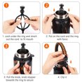 thumbnail image 4 of Poignée de Bouteille d'Eau pour Hydro Flask et Autres Bouteilles à Grand Goulot, Porte-Bouteille à Sangle en Paracorde pour Bouteille de 12 Oz à 64 Oz, Accessoires de Bouteille pour la Randonnée - Assemblée avec Anneau de Sécurité et Mousqueton, 4 of 8