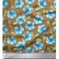 thumbnail image 1 of Soimoi polyester Crepe Fabric Hummingbird & Floral Printed Craft Fabric by the Yard 42 Inch Wide, 1 of 3