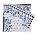 thumbnail image 1 of Vargottam Collection de Luxe Linge de Table Décor Serviette en Coton Tissu Imprimé Serviettes Réutilisables Ensemble de 4, 20 X 20 - Floral Aquarelle Monochrome, 1 of 6
