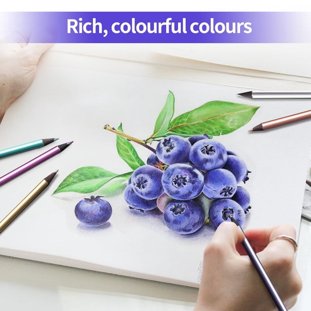 pitrice 12pack/lot Eco-friendly Colors Metallic Colored Pencils For Artistic Fashion Colors Metallic Pencil 1Set