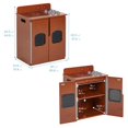 thumbnail image 2 of ECR4Kids Play Kitchen Stove, Wooden Playset, Dark Walnut, 2 of 12