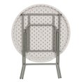 thumbnail image 3 of 32'' Round Granite White Plastic Folding Table, 3 of 9