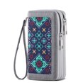thumbnail image 1 of Womens Double Zipper Wallet Clutch Purse Cellphone Long Wallet with Removable Wristlet, 1 of 6