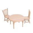 thumbnail image 3 of ANGGREK 3pcs 1:12 Chaise de Table Ronde de Maison de Poupée en Bois Simulée Accessoires de Meubles Miniatures, Table de Maison de Poupée, Chaises de Salle à Manger de Maison de Poupée, 3 of 8