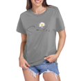 thumbnail image 1 of LUOGENLI T-shirts pour Femme pour Femmes T-shirts pour Femmes Motif Imprimé Tournesol Col Rond Manches Courtes T-Shirt Haut T-shirts pour Femmes T-shirts Graphiques T-shirts Amusants Adulte Fête de la Saint-Patrick Gris P, 1 of 6