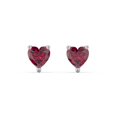 thumbnail image 1 of Heart Birthstone Stud Earrings, 1 of 4