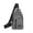 Grey, variant on Crossbody Sling Bag with Headphone Hole, Lightweight Nylon Chest Backpack for Hiking, Multipurpose Daypack for Travel Outdoor Sports