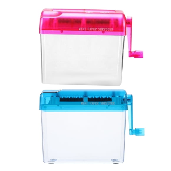 Raindrops 2Pcs Lightweight Manual Home Office Shredder Portable Paper Shredder for Document Safety