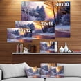 thumbnail image 4 of Designart Winter Forest in River Canvas Wall Art, 4 of 4