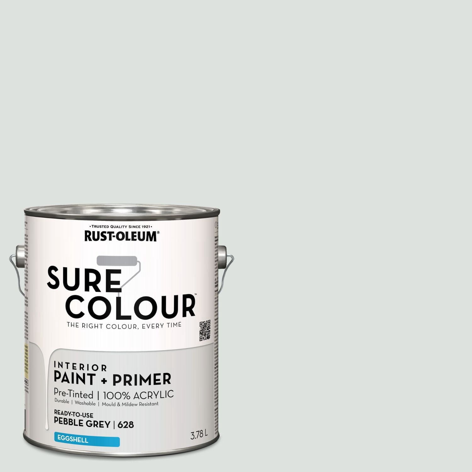 Rust-Oleum Sure Colour™ Peinture + Apprêt, Intérieur Coquille d'oeuf, Gris Galet 3,78L
