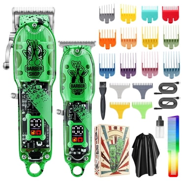 Tondeuses Électriques Sans Fil Tondeuse à Cheveux pour Hommes Kit de Coupe de Cheveux avec 16 Sabots Guides Taille des Cheveux