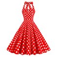 thumbnail image 1 of Costumes d'Halloween Aguichant pour Femmes Mode Col en V Sans Manches Vintage Imprimés Robes de Fête Cocktail Robes Extensibles Robe de Fête pour Femmes 2023 en Liquidation, 1 of 8
