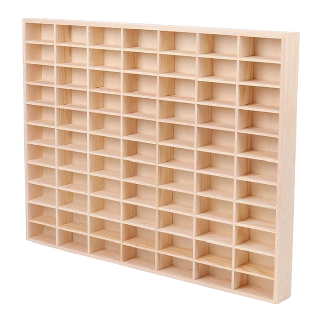 yuksok Figurines d'Action Présentoir Modèle de Voiture Vitrine Étagères Rangement Jouets Support de Rangement 77 Compartiments