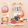 thumbnail image 4 of 25Pcs Kids Kitchen Toy Set Kitchen Simulation Toys Kitchen Game Accessories Children Shoulder Bag Storage Cookware Toys with Pots Cups Cookers Plate for Boys and Girls, 4 of 8