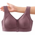 thumbnail image 3 of Bras for Women, Womans Solid Color Front Buckle Elastic Style Medium Sized Bra Without Steel Rim, 3 of 6