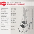 thumbnail image 2 of Hailo Folding 2 Step Non-Slip Stool for Home and Kitchen, K71, Silver/Black, 2 of 12