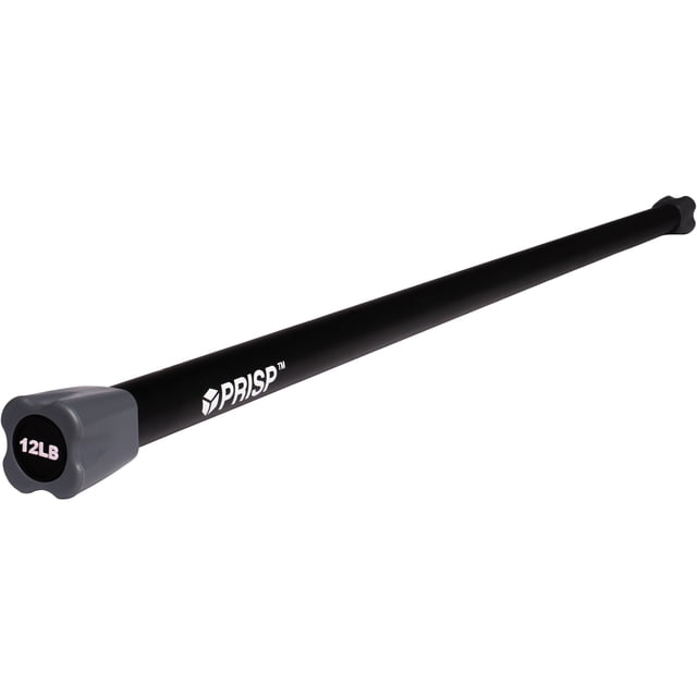 PRISP Weighted Exercise Workout Bar - Total Body Weight Bar for Home Gym, Fitness, Yoga and Strength Training