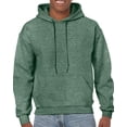 thumbnail image 1 of Gildan Mens Heavy Blend Hooded Sweatshirt, L, Heather Sport Dark Green, 1 of 2