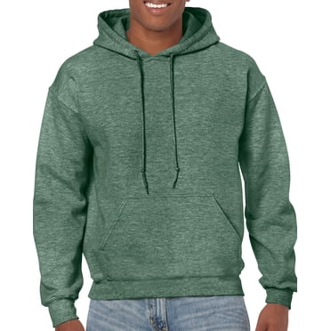 Gildan Chandail à Capuchon en Molleton Épais pour Hommes, m, Vert Foncé Sport Chiné