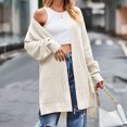 thumbnail image 2 of CEHVOM Femmes Décontracté Tricots Chandail à Manches Longues Manteau Couleur Cardigan pour Femmes Liquidation, 2 of 3
