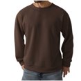 thumbnail image 1 of LOVZFMLL Jackets for Men's Casual Sports Long Sleeve Solid Color Crewneck Sweater Sweater Base, 1 of 6