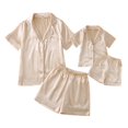 thumbnail image 1 of Ensembles de Pyjamas à Manches Courtes 2PCS pour la Famille Taille Verte Bébé-Enfant-Adulte Unisexe, 1 of 8