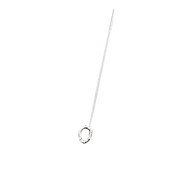 EGNMCR Shiny Alphabet Earrings,26-letter Simples Bark Design Ear Chain Auricular chain