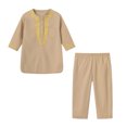 thumbnail image 1 of WEAIXIMIUNG Baby Boy Jacket Set Boys Long Sleeve Robe Suit Ational Teenage Embroidered Robe Suit Arab Children's Wear Out Wear, 1 of 5