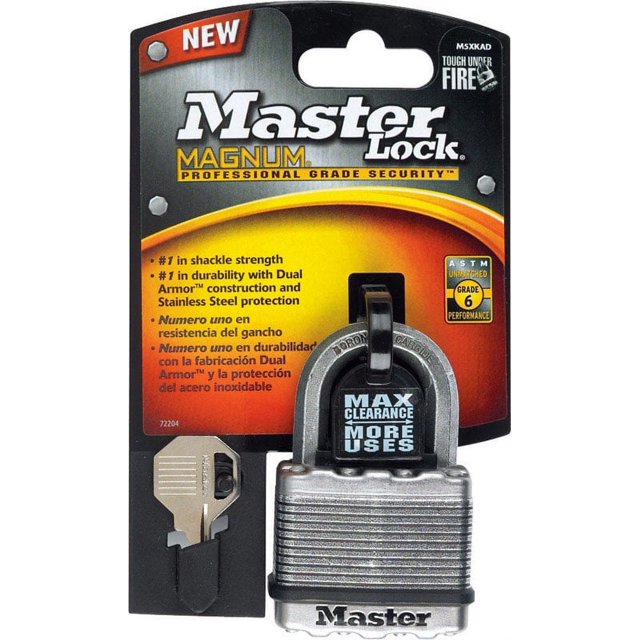 Master Lock M5XD Magnum Heavy Duty Padlock with Key, 1 Pack