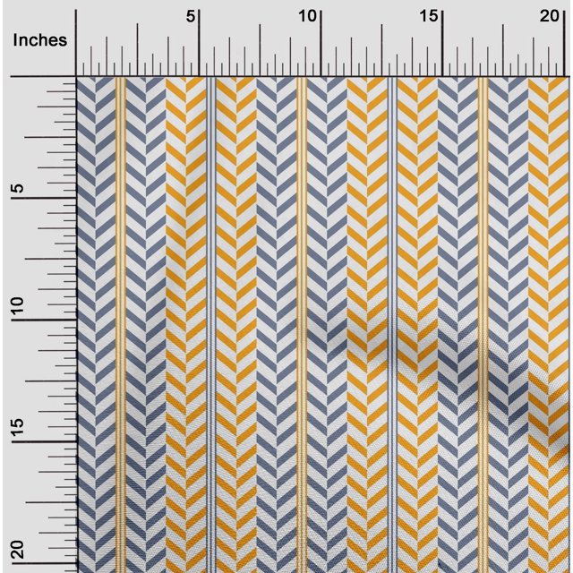 oneOone Georgette Viscose Tissu Rayé & Chevrons Géométrique Tissu d'Impression par la Cour 42 Pouces de Large