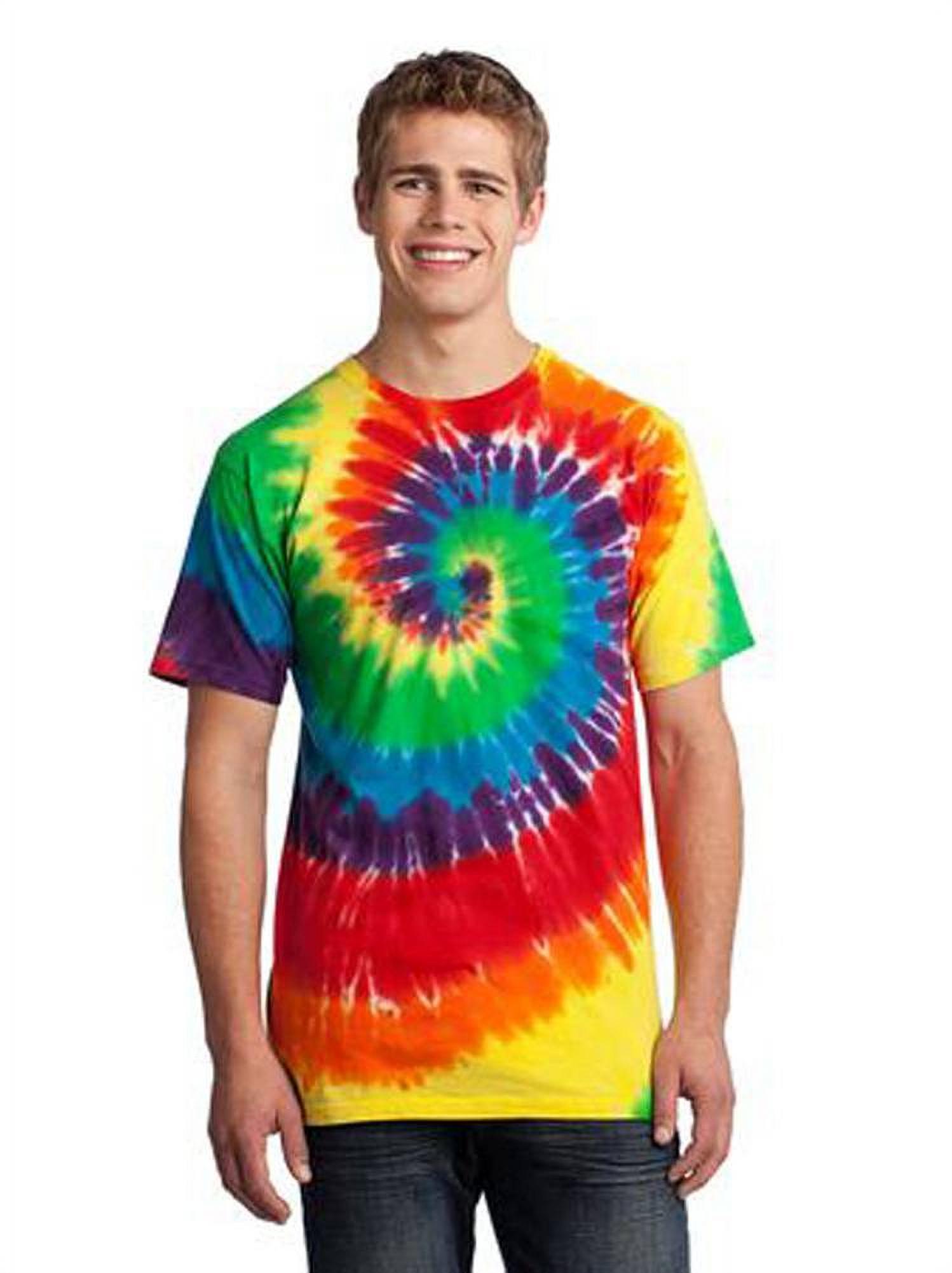 Port & Company Mens Essential Tie-Dye Tee - Rainbow - 2X-Large